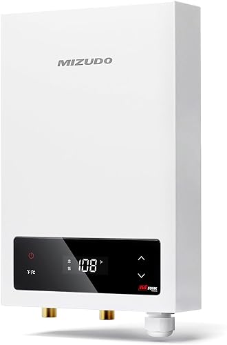Vista 38 de MIZUDO Calentador de agua eléctrico sin tanque de 6.5 kW, calentador de agua caliente instantáneo de 240 voltios bajo demanda, hasta 1.5 GPM