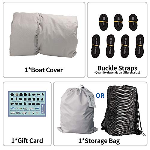 Icover 18Ft Jon Boat Cover- Water Proof Heavy Duty Trailerablejon Boat Cover,Fits Jon Boat 18Ft Long And Beam Width Up To 75In, Grey Color, Jb6302D #TOP5