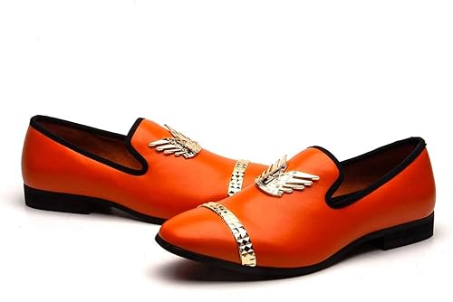 Meijiana Black Leather Loafers for Men - Breathable, Flexible Slip On Mens Shoes - Perfect Party, Wedding, Birthday Mens Dress Shoes - Comfortable