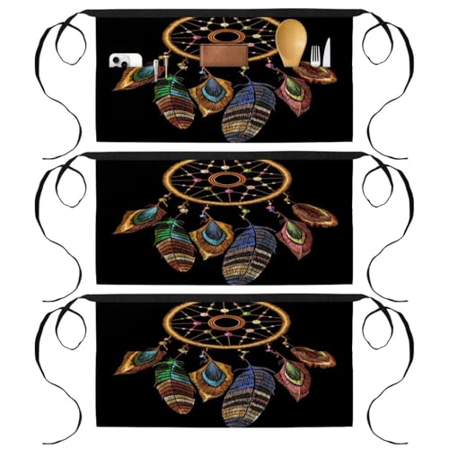 Tablier court de chef 3 poches pour éviter les taches de cuisine