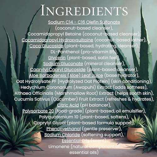 Image of Rustic Strength Nourish Botanicals Aloe Vera Body Wash, Cottage Garden 16 oz