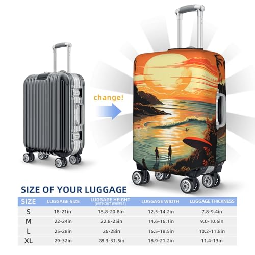 Elastic Travel Luggage Cover for Suitcase Tsa Approved Stretch Scratch-Resistant Suitcase Protector Cover Washable Original Poster for Endless Summer Baggage Covers Fits 18-32 Inch Luggage Case2