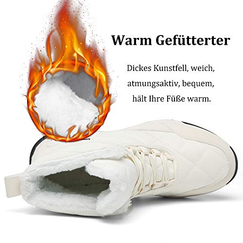 Winterlaarzen Dames Warm Gevoerd Sneeuwlaarzen Antislip Outdoor Wandelschoenen Grootte 37-42 - Image 4