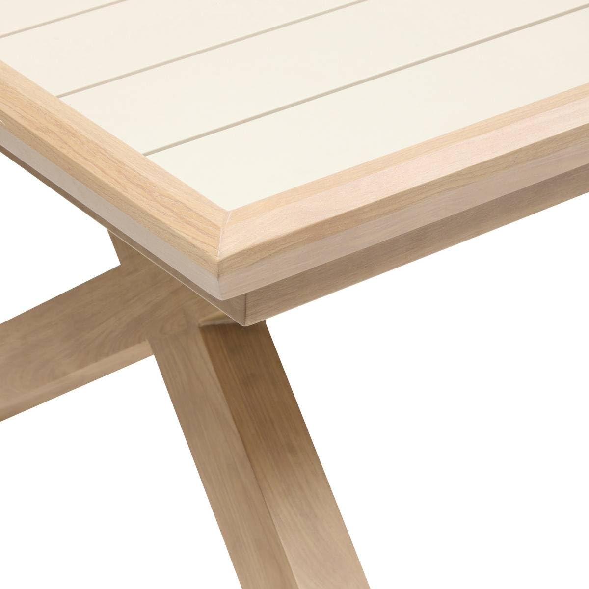 Hespéride - Table de Jardin Extensible Axiome Argile/Miel - 10 Places - Aluminium Traité Epoxy Antirouille - Meuble d'Extérieur à Rallonge Automatique