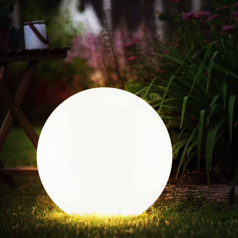 Solarleuchte Kugel Garten LED Gartendeko Solarkugel für Außen 20 cm Kugelleuchte Solar, Leuchtdauer ca. 6-8 Stunden, H 62 cm, 7er Set