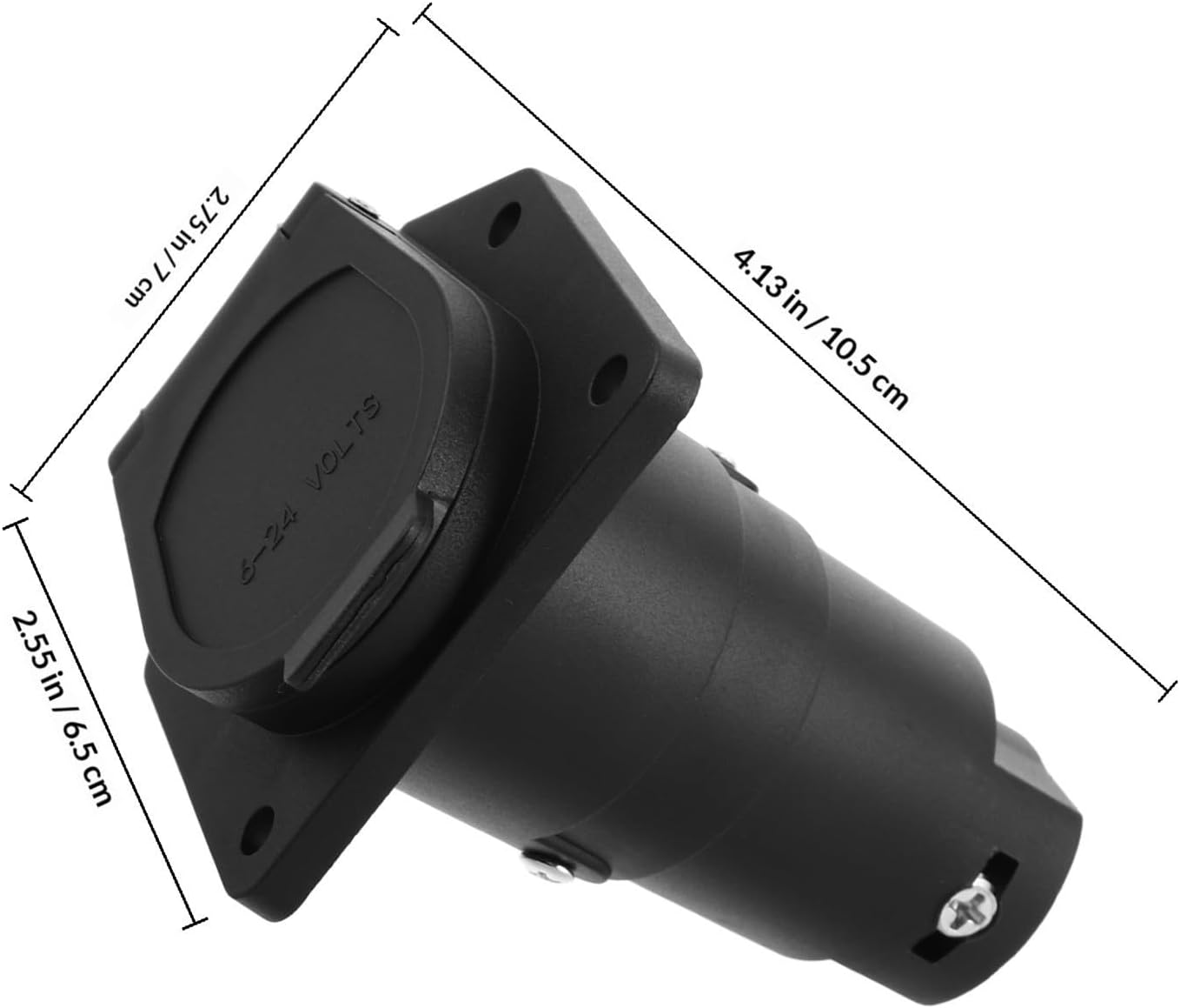 Waterproof 7 Pin Trailer Connector Adapter 12v Heavy Duty Rv Electrical Socket with Nylon and Copper Construction for Travel and Tow Hitch Applications