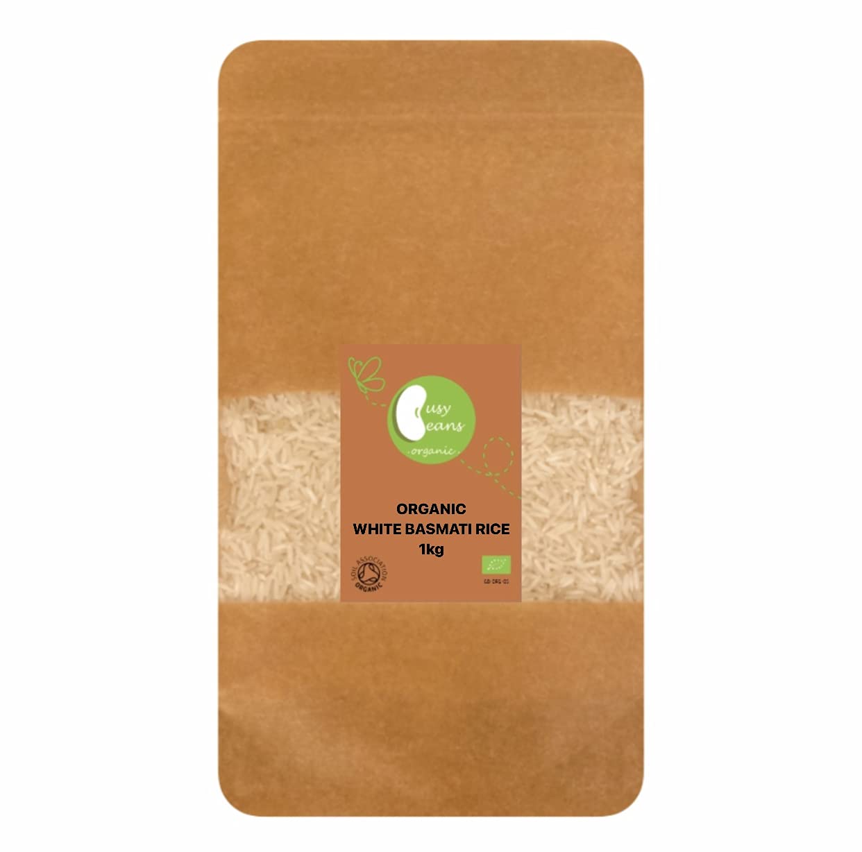 Organic White Basmati Rice - Certified Organic- by Busy Beans Organic (1kg)