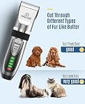 oneisall Dog Clippers and Paw Trimmer Kit for Small Large Dogs Cats | Low Noise,Powerful Motor,Cordless & Long Battery Life,Simple for Beginners,6 Guide Combs,Removable & Rinsable Blade