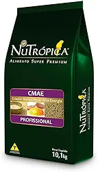 Ração Nutrópica CMAE Criador Manutenção Alta Energia para Psitacídeos 10kg Extrusada Super Premium Bico Torto Arara Ararajuba Papagaio do Congo Ring Neck