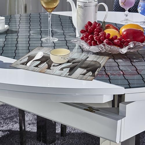Sets de table éléphant pour une décoration de table de salle à manger chaleureuse
