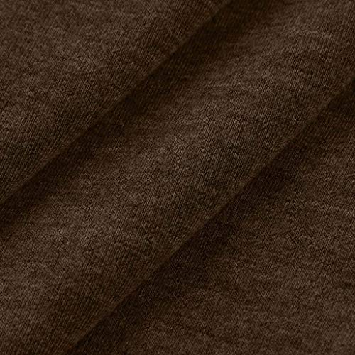 Aniywn Women's Plus Size Sweatshirt Tops Ladies Baggy Long Sleeve Thin Solid Pullover Blouse T Shirts(Brown,L4)