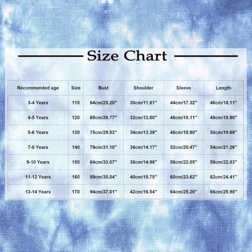 Girls Tie Dye T Shirts Long Sleeve Love Graphic Tees Fall Cotton Tshirts Basic Tops 3-14 Years2