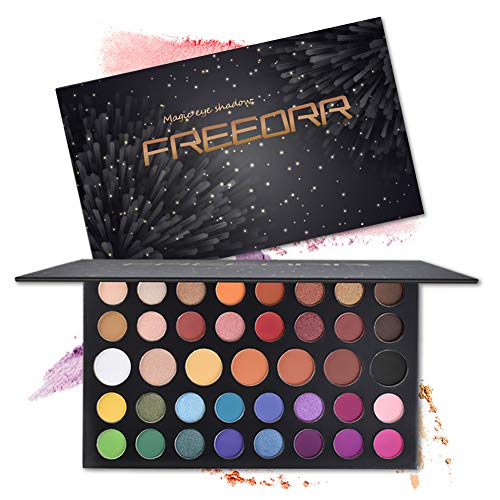 Freeorr 39 Colors Eyeshadow Palette, High Pigmented Smudge-Proof Long Lasting Eye Shadow, Matte Shimmer Metallic Finish Eyeshadow Palette #TOP2