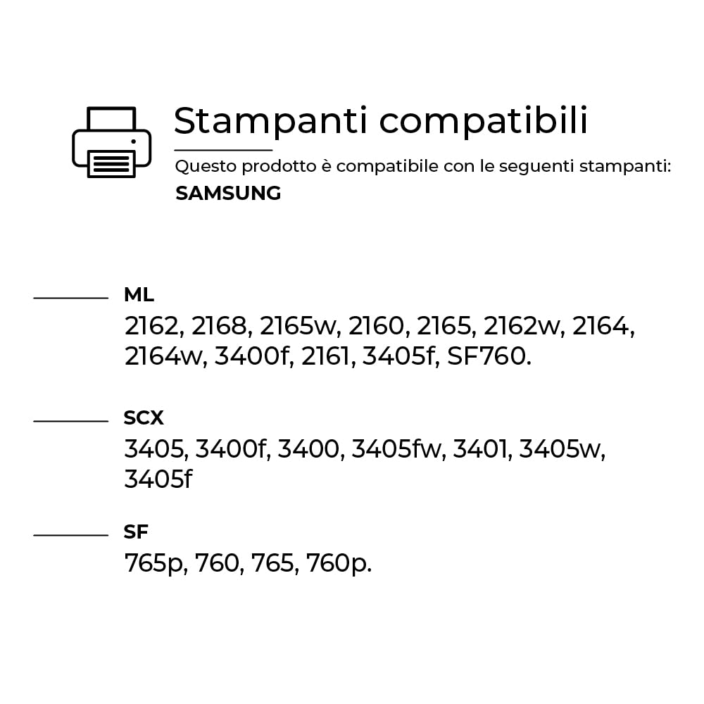 2 Toner Compatibili con Samsung MLT-D101S MLT-D101 1500 Copie per ML-2160 ML-2162 ML-2162W ML-2164W ML-2165 ML-2165W ML-2168 ML-3400F ML-3405F SCX-3400 SCX-3400F SCX-2405F SF-760 SF-760P