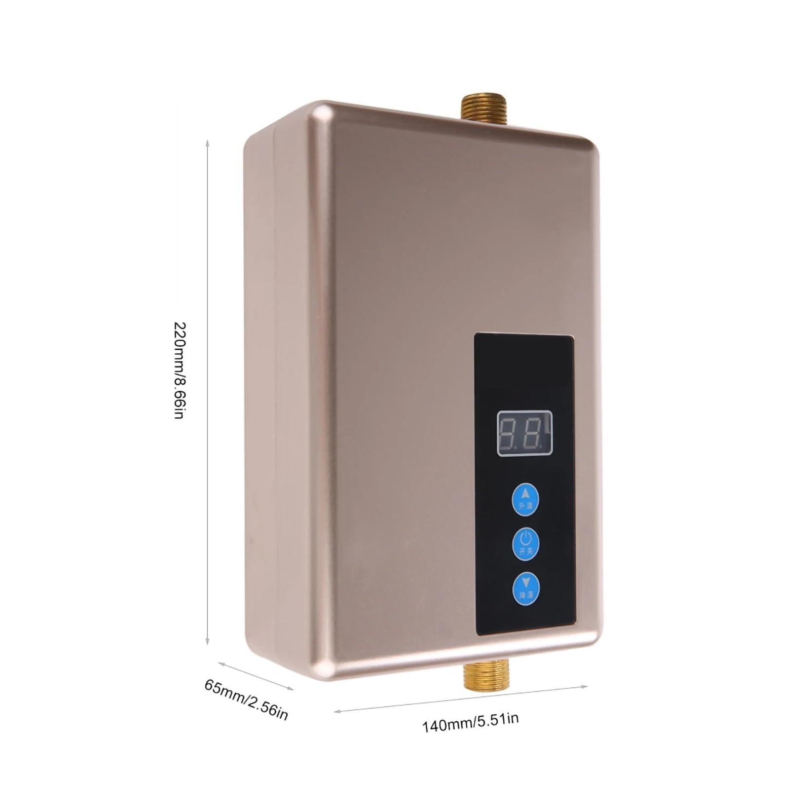 Mini Calentador De Agua Eléctrico Instantáneo 5500 W Caliente For Ducha Sin Tanque, For Cocina RáPido Y CóModo(Black)