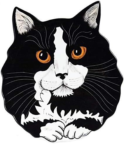 Rescue Me Now Tuxedo Cat Ear Plate, 10-3/4-Inch