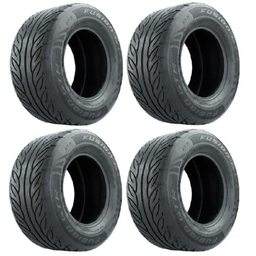 GTW Fusion GTR 23 inch Golf Cart Street Tire | 255/55-R12 | Steel Belted Radial Construction | 4-Ply | Universal Fitment with 12 inch Wheels | Set of 4