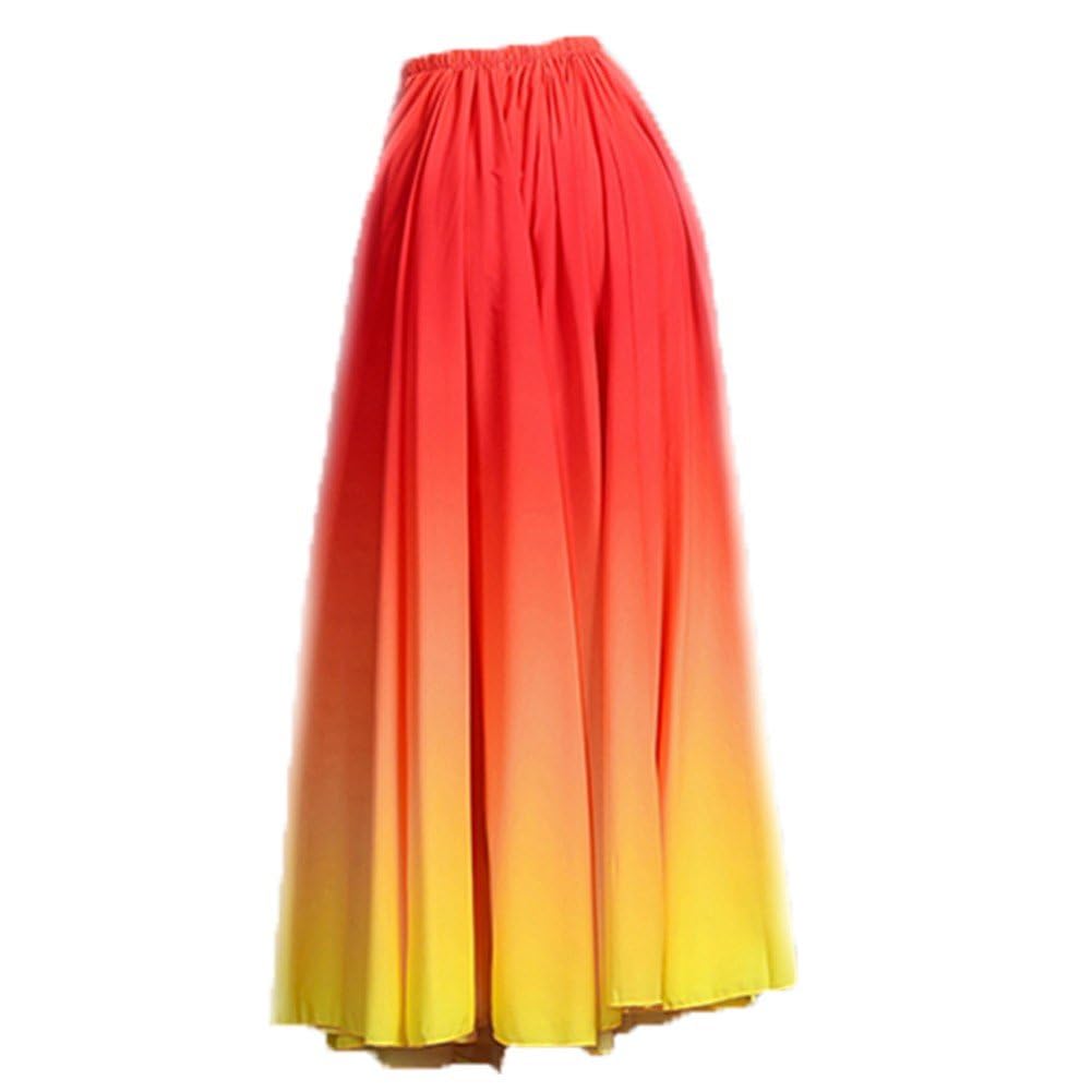 Falda De Baile Lírico para Mujer, Falda Larga De Gasa De Color Degradado, Falda Envolvente Transparente para Actuación De Ballet Moderna