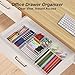 SMARTAKE 25-Piece Drawer Organizer with Non-Slip Silicone Pads, 4-Size Desk Drawer Organizer Trays Storage Tray for Makeup, Jewelries, Utensils in Bedroom Dresser, Office and Kitchen (Clear)
