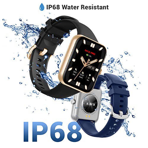 Image of Maxima New Samurai Smartwatch 1.85 inch, 1st Time Call Accept Feature, Hindi Language Support, 600Nits Brightness, Longer Battery, in-App GPS,100+ Watch Faces, Multisport Modes,HR /SpO2 (Gold Black)