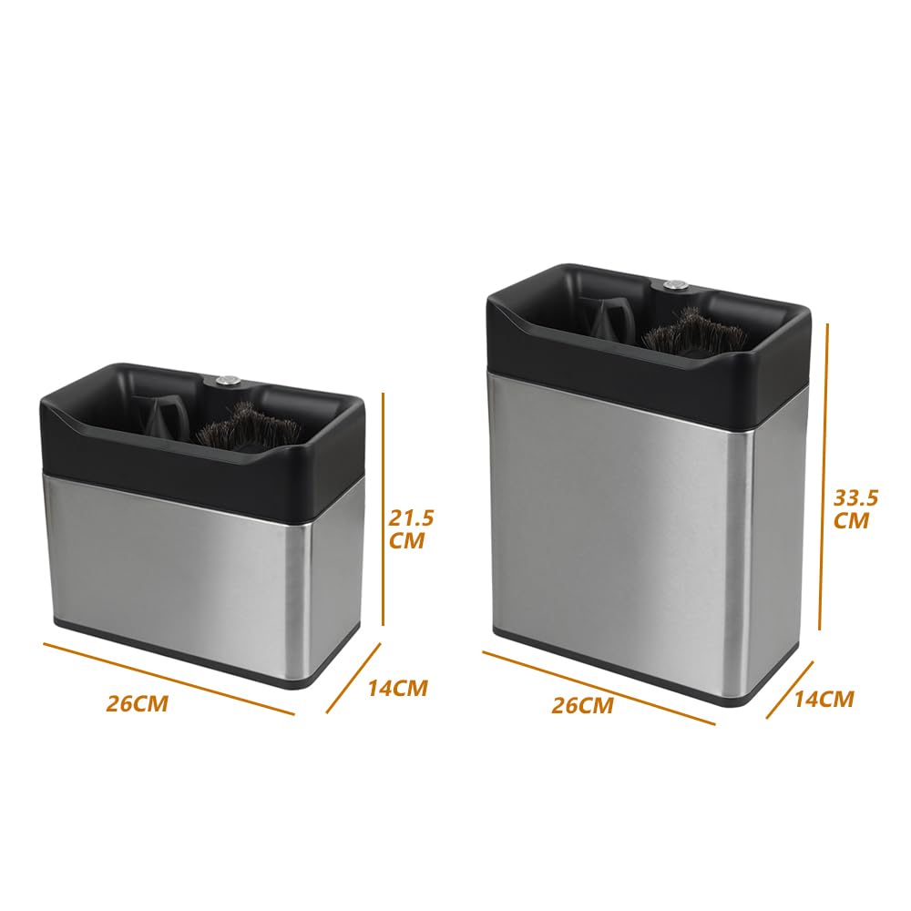 Limpiador eléctrico de café molido para mango de máquina de espresso, con cepillo y limpiador de polvo, limpiador de portafiltros de café de 58 mm, versión más alta