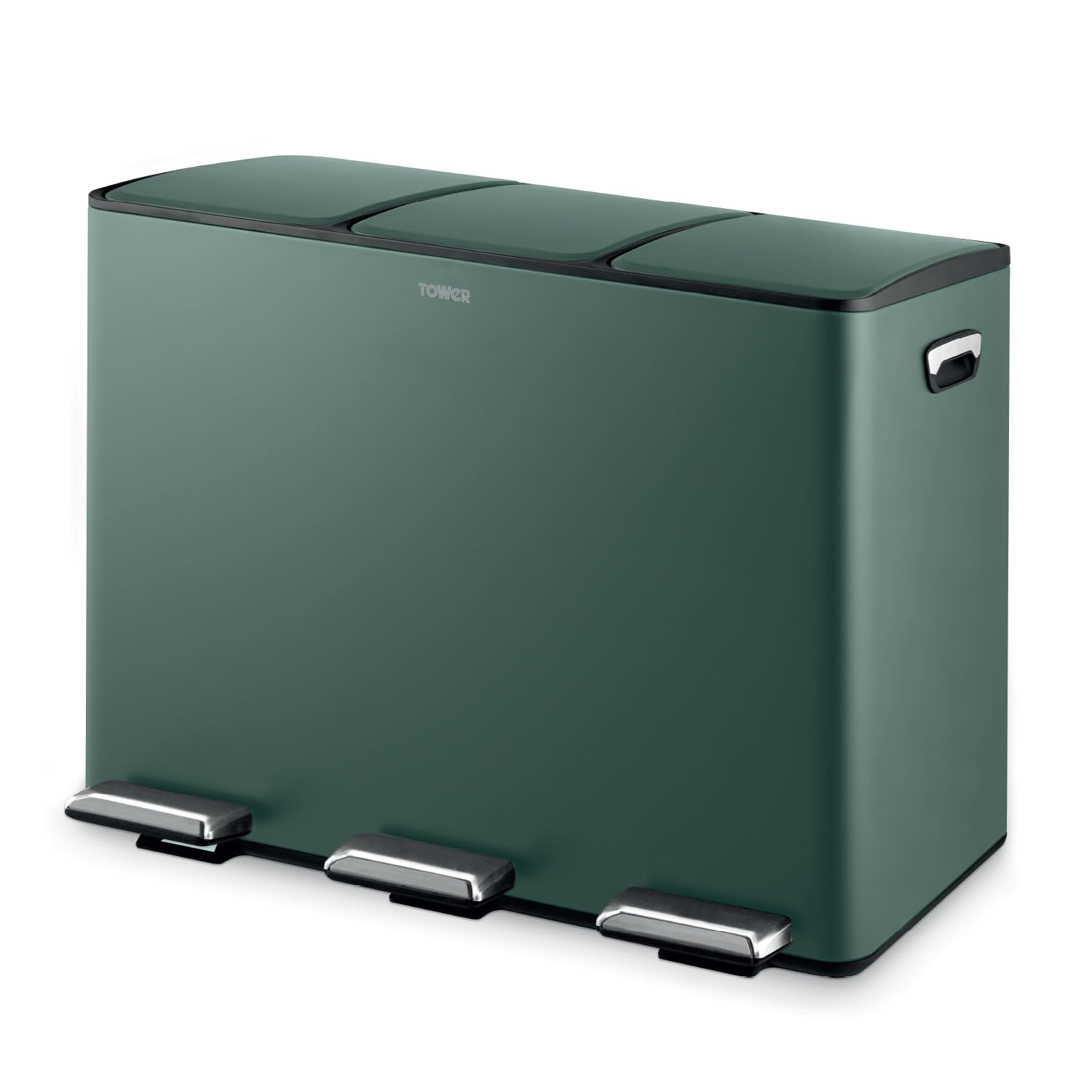 Tower 45L Recycling Pedal Bin in Bottle Green