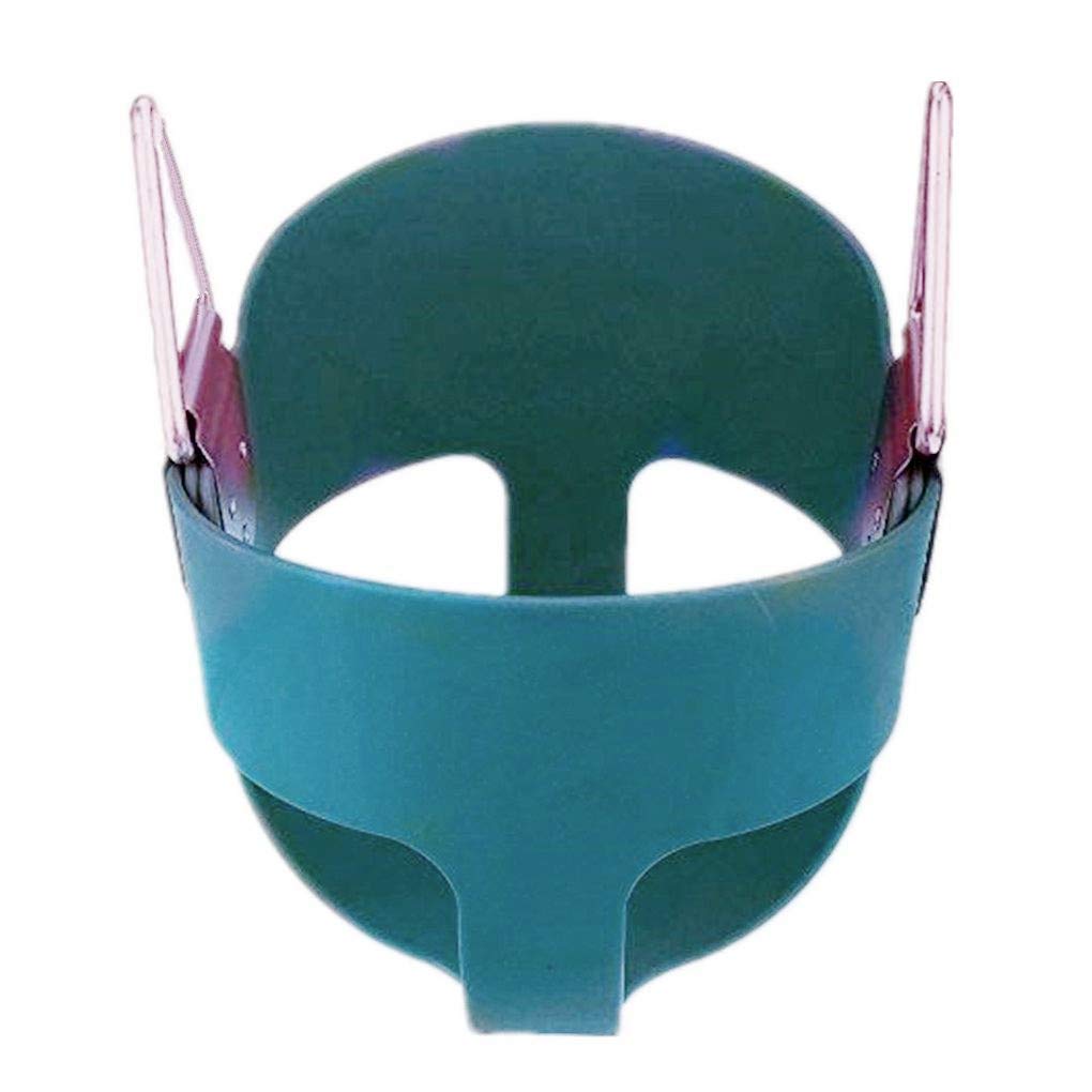 E EVERKING EverKing Heavy Duty High Back Full Bucket Toddler Swing Seat with Coated Swing Chains and Snap Hooks- Swing Set Accessories (Dark Green)