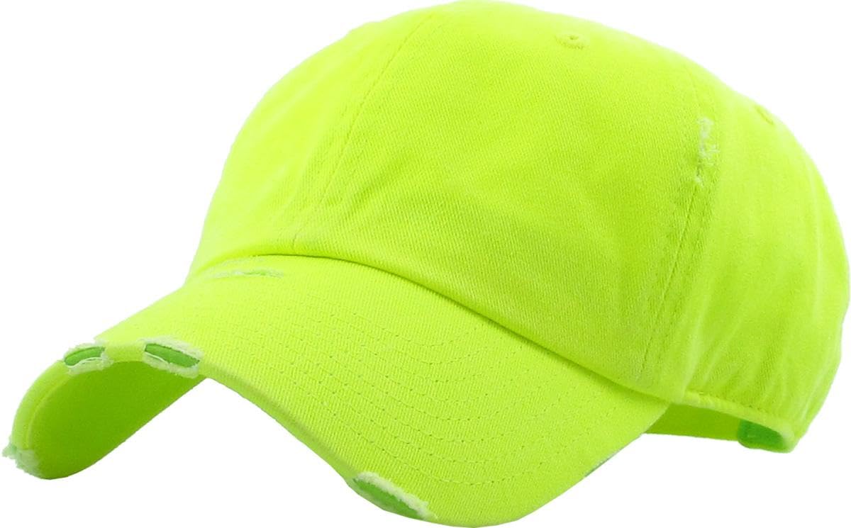KBETHOS Vintage Washed Distressed Cotton Dad Hat Baseball Cap Adjustable Polo Trucker Unisex Style Headwear