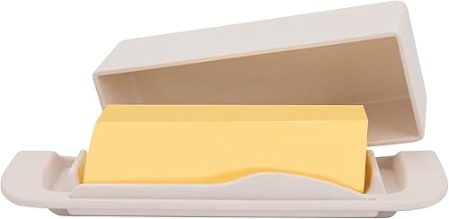 Miniatura 3 de Mantequillera de bambú con tapa y cuchillo, pequeño recipiente para mantequilla para un palo de mantequilla, recipiente para mantequilla para