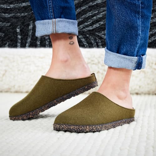 Image of HAFLINGER Manhattan Felt Clog Wool Slipper Unisex