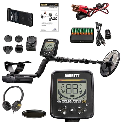 Garrett - Goldmaster 24k Gold Metal Detector for Adults - Wired Headphones Included - Features Iron Cancelling, Backlight, Pinpoint Mode, and More