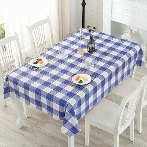BOJVESH - Mantel rectangular lavable de plástico PVC a cuadros, mantel impermeable a prueba de aceite, protector de mesa para cocina, mesa, picnic, bodas, fiesta de cumpleaños (140 x 300 cm) Cover