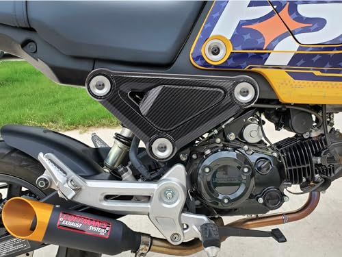 Image of Mokuo Motorcyle Fairing Parts,Rear Side Cover in ABS Material Compatible with 2021-2024 Honda Grom Msx 125 SF,Carbon Fibre Color