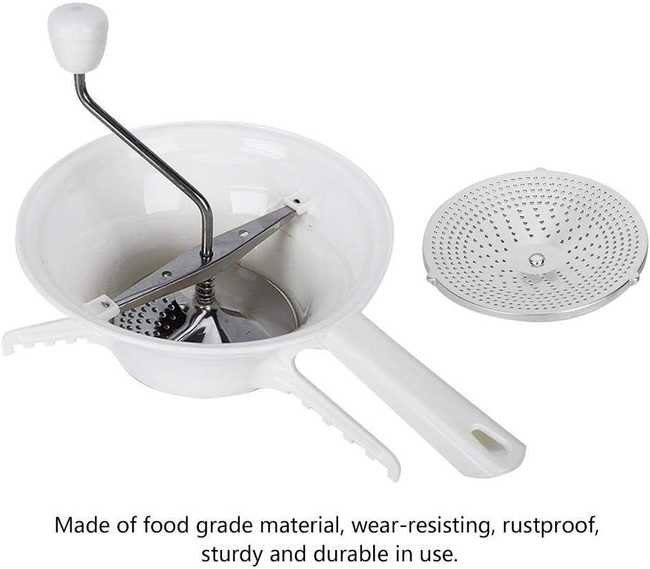 Food Grinder Multifunctional Manual Food Mill Mixer Kitchen Mill for Mashing Straining Grating Fruits Vegetables