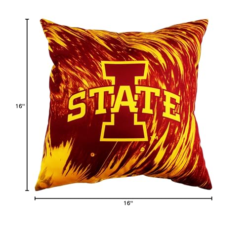 Image of Iowa State Cyclones 2 Sided Color Swept Decorative Pillow, 16 inch, Made in The USA