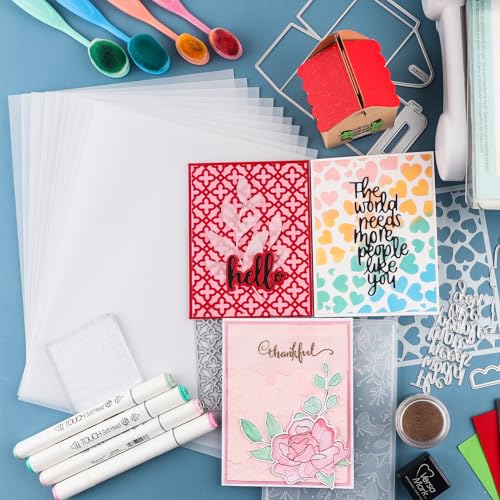 Vellum Paper, 150 Pack Frosted Smooth Vellum Paper Sheets, 8.5x11 inch, 93GSM Translucent Tracing Paper for Crafts, Drawing, Card Overlays, Invitations - Thumbnail 6