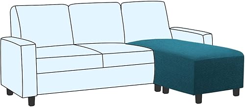 Vista 164 de H.VERSAILTEX Funda otomana elástica, funda otomana redonda, cubierta de almacenamiento otomana, funda protectora de muebles para reposapiés, ajuste