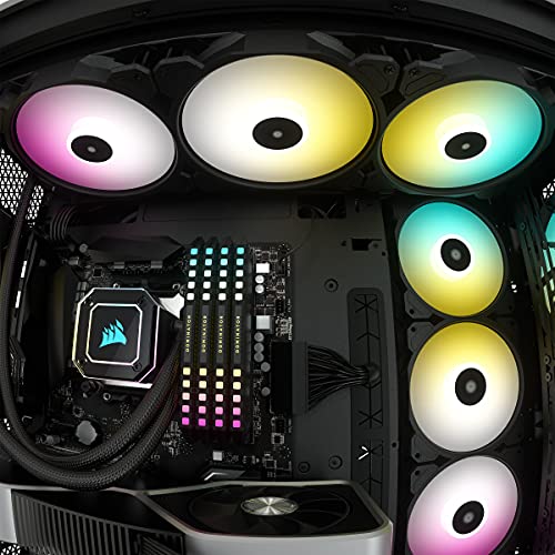 iCUE H170i ELITE CAPELLIX Sistema di Raffreddamento a Liquido per CPU (33 LED RGB CAPELLIX Ultra-Lumino, Radiatore 420mm, Tre Ventole PWM a Magnetica 140 mm, iCUE COMMANDER CORE incluso) - Sistema di raffreddamento - Immagine 11