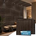 Art3d Acoustic Slat Wood Panels - 6-Pack 2x2ft Soundproof Drop Ceiling, Living Room & Bedroom DIY Decoration, Walnut