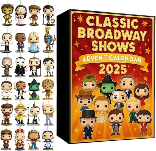Calendario De Adviento De Espectáculos Clásicos De Broadway, Calendario De Adviento De Halloween De 24 Días Con Coleccionables De Personajes Musicales Icónicos (1PCS)