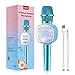 ERAY Micrófono Karaoke Bluetooth para Niños, Micrófono Inalámbrico con LED Luces, 4 Voces Ajustables, Soporta TF Tarjeta/USB Disco/ 3.5mm AUX Cable, Compatible con Smartphone, Color Azul (Modelo K69)