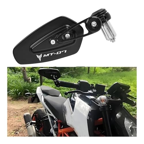Espejos retrovisores motocicleta MT07 universales para manillar de scooter 2
