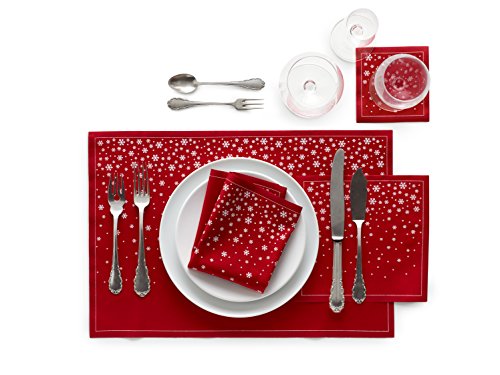 MYdrap Dinner Napkins 6 units per roll 32x32cm in red, Cotton, 9 x 12 x 16 cm