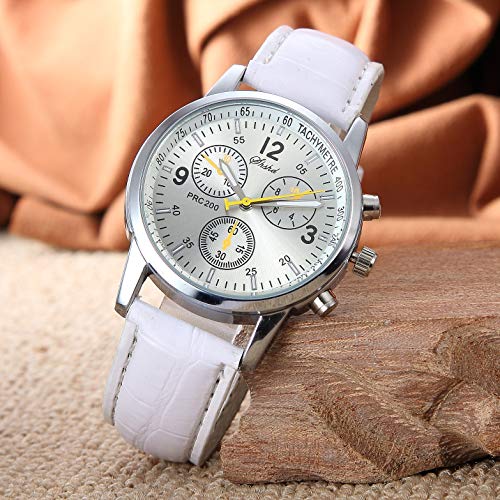 Image of 6 Pack Men's Leather Quartz Watch Geneva Casual Dress Wrist Band Watches Wholesale Lots Set Men Watches Pack (6pcs-C005)