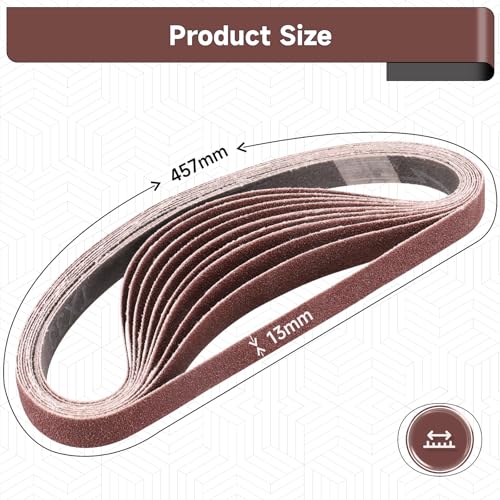 STEBRUAM Sanding Belt 13 x 457 mm,50PCS 40 Grit - Image 2