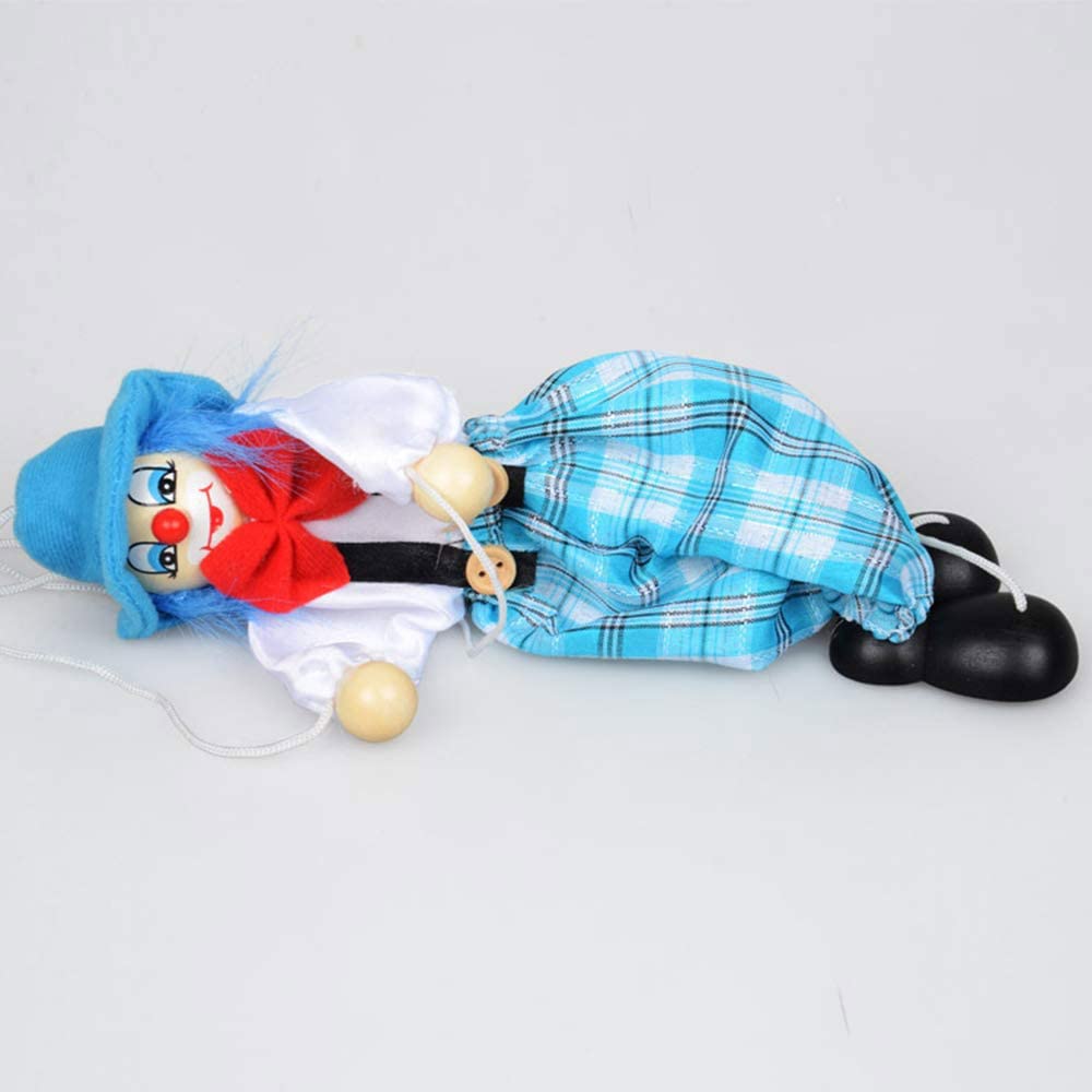Burattino Clown Marionetta Creativa per Bambini e Genitori, 4 Confezioni, Legno + Stoffa, Teatro, Età 5+