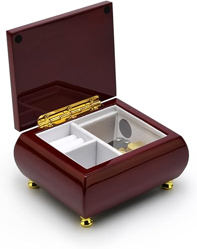 Miniatura 2 de Caja de joyería musical de palisandro de diseño simple de palisandro atractivo, muchas canciones para elegir, bailarina