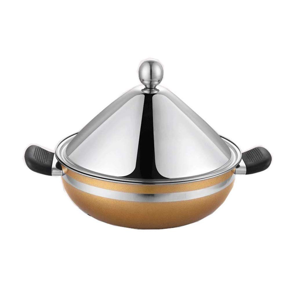 Juego de vaporera de Acero Inoxidable Juego de Olla y vaporera con Tapa de Vidrio Adecuado for Cocina de inducción Especial for 2-4 Personas
