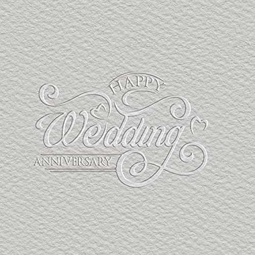 Trodat Happy Wedding Anniversary Embosser - Hand-Held Embossing Stamp - Seal Embosser Best for Books, Envelopes, Napkins