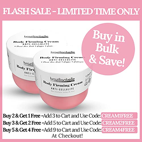 Brazilian Belle Skin Firming And Toning Cream With Premium Caffeine Extract | Cellulite Removal Treatment | Helps Tone, Firm, And Rejuvenate Your Body | Hydrating Belly Butter (8.1 Oz) #TOP5